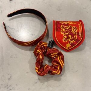 Red and Gold Hair Accessory Set